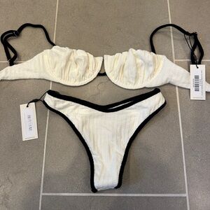 Montce White Bikini with Black Trim *worn once*